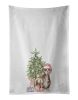 NEW Dachshund Chocolate Tan Christmas Presents and Tree Kitchen Towel Set of 2 White Dish Towels Decorative Bathroom Hand towel for Hand, Face, Hair