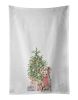 NEW Dachshund Chocolate Piebald Dapple Christmas Presents and Tree Kitchen Towel Set of 2 White Dish Towels Decorative Bathroom Hand towel for Hand