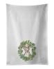 NEW Dachshund Dappled Christmas Wreath Kitchen Towel Set of 2 White Dish Towels Decorative Bathroom Hand towel for Hand, Face, Hair, Yoga, Tea