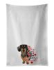 NEW Dachshund Black and Tan #4 so Loved Kitchen Towel Set of 2 White Dish Towels Decorative Bathroom Hand towel for Hand, Face, Hair, Yoga, Tea