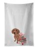 NEW Dachshund Red #2 so Loved Kitchen Towel Set of 2 White Dish Towels Decorative Bathroom Hand towel for Hand, Face, Hair, Yoga, Tea, Dishcloth