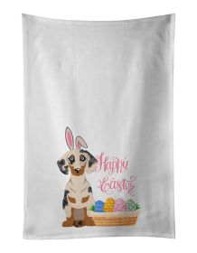 NEW Cream Dapple Dachshund Easter Kitchen Towel Set of 2 White Dish Towels Decorative Bathroom Hand towel for Hand, Face, Hair, Yoga, Tea, Dishcloth