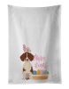 NEW Red Piebald Dachshund Easter Kitchen Towel Set of 2 White Dish Towels Decorative Bathroom Hand towel for Hand, Face, Hair, Yoga, Tea, Dishcloth