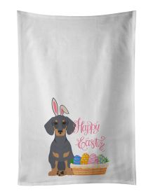 NEW Blue and Tan Dachshund Easter Kitchen Towel Set of 2 White Dish Towels Decorative Bathroom Hand towel for Hand, Face, Hair, Yoga, Tea, Dishcloth