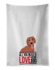 NEW Dachshund Red #1 Kitchen Towel Set of 2 White Dish Towels Decorative Bathroom Hand towel for Hand, Face, Hair, Yoga, Tea, Dishcloth, 19 X 28"