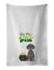 NEW Blue and Tan Dachshund St. Patrick's Day Kitchen Towel Set of 2 White Dish Towels Decorative Bathroom Hand towel for Hand, Face, Hair, Yoga, Tea