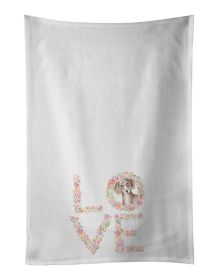 NEW Dachshund #8 LOVE Kitchen Towel Set of 2 White Dish Towels Decorative Bathroom Hand towel for Hand, Face, Hair, Yoga, Tea, Dishcloth, 19 X 28"