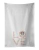 NEW Dachshund #4 LOVE Kitchen Towel Set of 2 White Dish Towels Decorative Bathroom Hand towel for Hand, Face, Hair, Yoga, Tea, Dishcloth, 19 X 28"