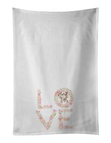NEW Dachshund #3 LOVE Kitchen Towel Set of 2 White Dish Towels Decorative Bathroom Hand towel for Hand, Face, Hair, Yoga, Tea, Dishcloth, 19 X 28"