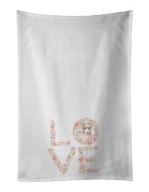 NEW Dachshund #10 LOVE Kitchen Towel Set of 2 White Dish Towels Decorative Bathroom Hand towel for Hand, Face, Hair, Yoga, Tea, Dishcloth, 19 X 28"