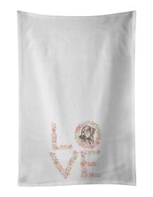 NEW Dachshund #11 LOVE Kitchen Towel Set of 2 White Dish Towels Decorative Bathroom Hand towel for Hand, Face, Hair, Yoga, Tea, Dishcloth, 19 X 28"