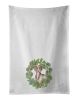 NEW Dachshund Red Christmas Wreath Kitchen Towel Set of 2 White Dish Towels Decorative Bathroom Hand towel for Hand, Face, Hair, Yoga, Tea, Dishcloth