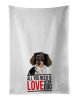 NEW Dachshund Dapple #1 Kitchen Towel Set of 2 White Dish Towels Decorative Bathroom Hand towel for Hand, Face, Hair, Yoga, Tea, Dishcloth, 19 X 28"