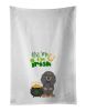 NEW Longhair Blue and Tan Dachshund St. Patrick's Day Kitchen Towel Set of 2 White Dish Towels Decorative Bathroom Hand towel for Hand, Face, Hair