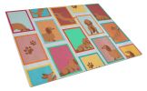 NEW Lots of Longhaired Red Dachshund Glass Cutting Board Decorative Tempered Glass Kitchen Cutting and Serving Board Large Size Chopping Board
