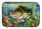 Largemouth Bass Dish Drying Mat Absorbent Dish Drying Mat Pad for Kitchen Counter Dish Drainer Mat for Countertop, 14 x 21", Multicolor