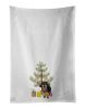 Dachshund Black and Tan #4 Christmas Kitchen Towel Set of 2 White Dish Towels Decorative Bathroom Hand towel for Hand, Face, Hair, Yoga, Tea
