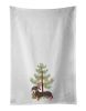 NEW Dachshund Chocolate and Tan Christmas Kitchen Towel Set of 2 White Dish Towels Decorative Bathroom Hand towel for Hand, Face, Hair, Yoga, Tea