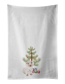 NEW Dachshund Dapple #2 Christmas Kitchen Towel Set of 2 White Dish Towels Decorative Bathroom Hand towel for Hand, Face, Hair, Yoga, Tea, Dishcloth