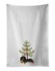 Dachshund Black and Tan #2 Christmas Kitchen Towel Set of 2 White Dish Towels Decorative Bathroom Hand towel for Hand, Face, Hair, Yoga, Tea