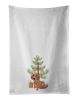 NEW Dachshund Red #2 Christmas Kitchen Towel Set of 2 White Dish Towels Decorative Bathroom Hand towel for Hand, Face, Hair, Yoga, Tea, Dishcloth