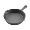 VEVOR Cast Iron Skillet, 3-Piece Frying Pan Set (6, 8, 10 in), Heavy-Duty Skillets with Heat-Resistant Handle, Pre-Seasoned Chef's Pan, Kitchen Cookwa