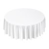 VEVOR White Round Tablecloths 2 Pack, 120 Inches in Diameter, Stain- & Wrinkle- Resistant, Machine Washable Table Clothes, Polyester Fabric Table Cove