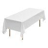 VEVOR White Tablecloths for Rectangle Tables, 6 Pack, 60 x 102 Inches, Reusable and Machine Washable Table Clothes, Wrinkle-Resistant Polyester Fabric