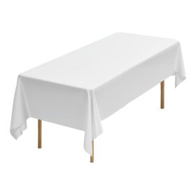 VEVOR White Tablecloths for Rectangle Tables, 6 Pack, 60 x 102 Inches, Reusable and Machine Washable Table Clothes, Wrinkle-Resistant Polyester Fabric