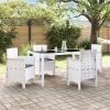 Garden Chair 4 pcs White 20.87 x 19.29 x 33.46 in Polypropylene