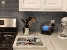 Dachshund The Chef Glass Cutting Board Decorative Tempered Glass Kitchen Cutting and Serving Board Large Size Chopping Board