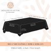 2 Pack Black Tablecloth 90x132 inch Black Table Clothes for 6 Foot Rectangle Tables 200 GSM Stain and Wrinkle Resistant Washable Fabric
