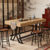 Bar dining table, kitchen dining table, bar table, with industrial farmhouse style