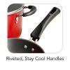 9-Piece Non-stick Cookware Set, Red