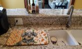 Wirehaired Wild Boar Dachshund Heirloom Fall Dish Drying Mat Absorbent Dish Drying Mat Pad for Kitchen Counter Dish Drainer Mat for Countertop