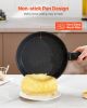 VEVOR 17 Piece Pots and Pans Set, Granite Nonstick Detachable Handle Cookware, Space Saving Induction Cookwares, Kitchen RV Cooking Sets with Frying,