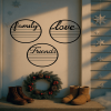 CIFbuy 3 Piece Round Wall Decor Set Inspirational Quote Signs for Friendship Love Family Rustproof Modern Wall Art(TikTok, temu pick-up service)