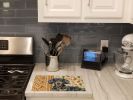Black and Tan Dachshund Heirloom Fall Glass Cutting Board Decorative Tempered Glass Kitchen Cutting and Serving Board Large Size Chopping Board