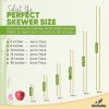 XL Bamboo Skewers 12 Inch 100 pcs 4mm Thick Bamboo Sticks Heavy Duty Wooden Shish Kabob Skewers for Grilling for Kebab BBQ Grill Hot Dog