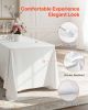 VEVOR White Tablecloths for Rectangle Tables, 6 Pack, 60 x 102 Inches, Reusable and Machine Washable Table Clothes, Wrinkle-Resistant Polyester Fabric