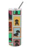 Lots of Black and Tan Dachshund Stainless Steel Skinny Tumbler Vacuum Double Walled Reusable Insulated Tumbler Travel Cup for Coffee Cocktails Gift wi