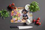 NEW Decorating Easter Dachshund Glass Cutting Board Decorative Tempered Glass Kitchen Cutting and Serving Board Large Size Chopping Board