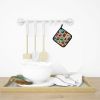 Lots of Longhaired Black Tan Dachshund Pair of Pot Holders Kitchen Heat Resistant Pot Holders Sets Oven Hot Pads for Cooking Baking BBQ, 7 1/2 x 7 1/2