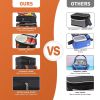 17L Expandable Insulated Lunch Box Bag for Women/Men, Leak-Proof & Freezer-Safe, Double Deck Design with Adjustable Shoulder Strap & Side Pocket for W
