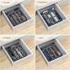5 Pack Silicone Drawer Organizer for Kitchen, DIY Free Combination Silverware Organizer, Utensil Drawer Organizer, Moisture-proof and Heat-resistant u