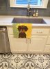 Summer Sunflowers Wirehair Chocolate and Tan Dachshund Kitchen Towel Dish Cloths Guest Hand Towel Decorative Bathroom Towel for Face,Tea, Dishcloth
