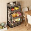 Wooden storage rack, basket rack, storage rack, snack rack, with drawers