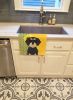 Summer Sunflowers Wirehair Black and Cream Dachshund Kitchen Towel Dish Cloths Guest Hand Towel Decorative Bathroom Towel for Face,Tea, Dishcloth