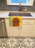 Summer Sunflowers Longhair Red Dachshund Kitchen Towel Dish Cloths Guest Hand Towel Decorative Bathroom Towel for Face,Tea, Dishcloth