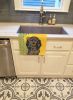Summer Sunflowers Longhair Blue and Tan Dapple Dachshund Kitchen Towel Dish Cloths Guest Hand Towel Decorative Bathroom Towel for Face,Tea, Dishcloth